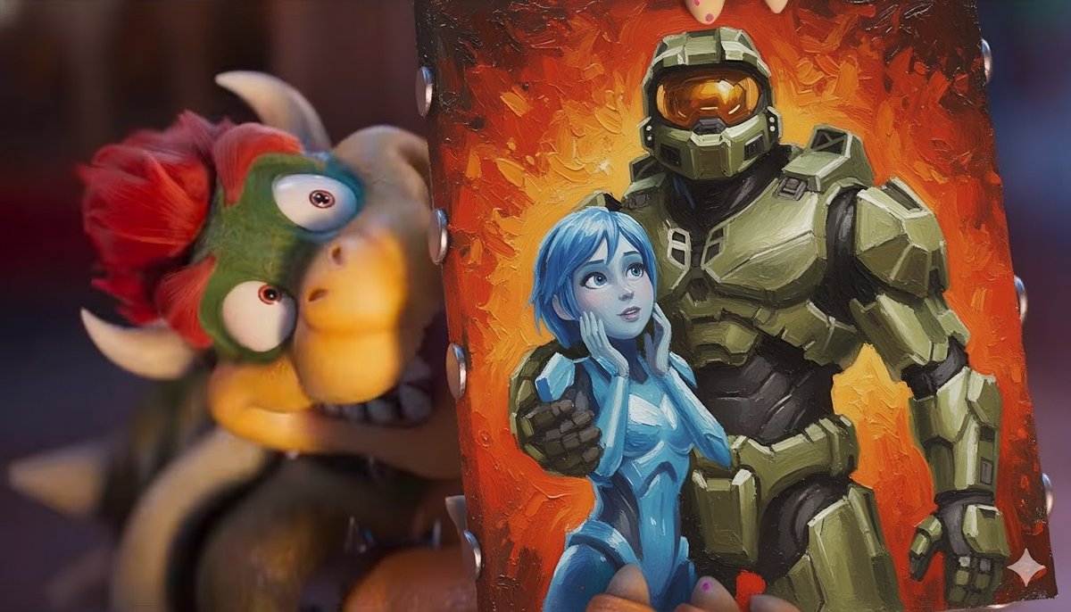 Bowser is such a great artist!

#Halo  #SuperMarioBros  #bowser