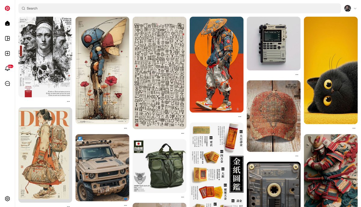 mengxiaoshe's tweet image. 万万没想到，我现在的 #pintrest 首页长这样了。非人哉，非人哉～