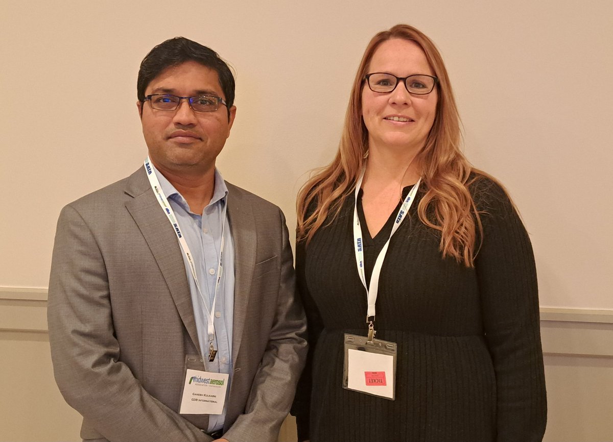 SprayTechnology's tweet image. MAA fall meeting, Schaumburg, IL. Ganesh Kulkarni and Heather Presutti from GBD International discuss aerosol paint recycling; Ciaran O&apos;Connell from Ramboll Management Consulting speaks about compliance strategy.
