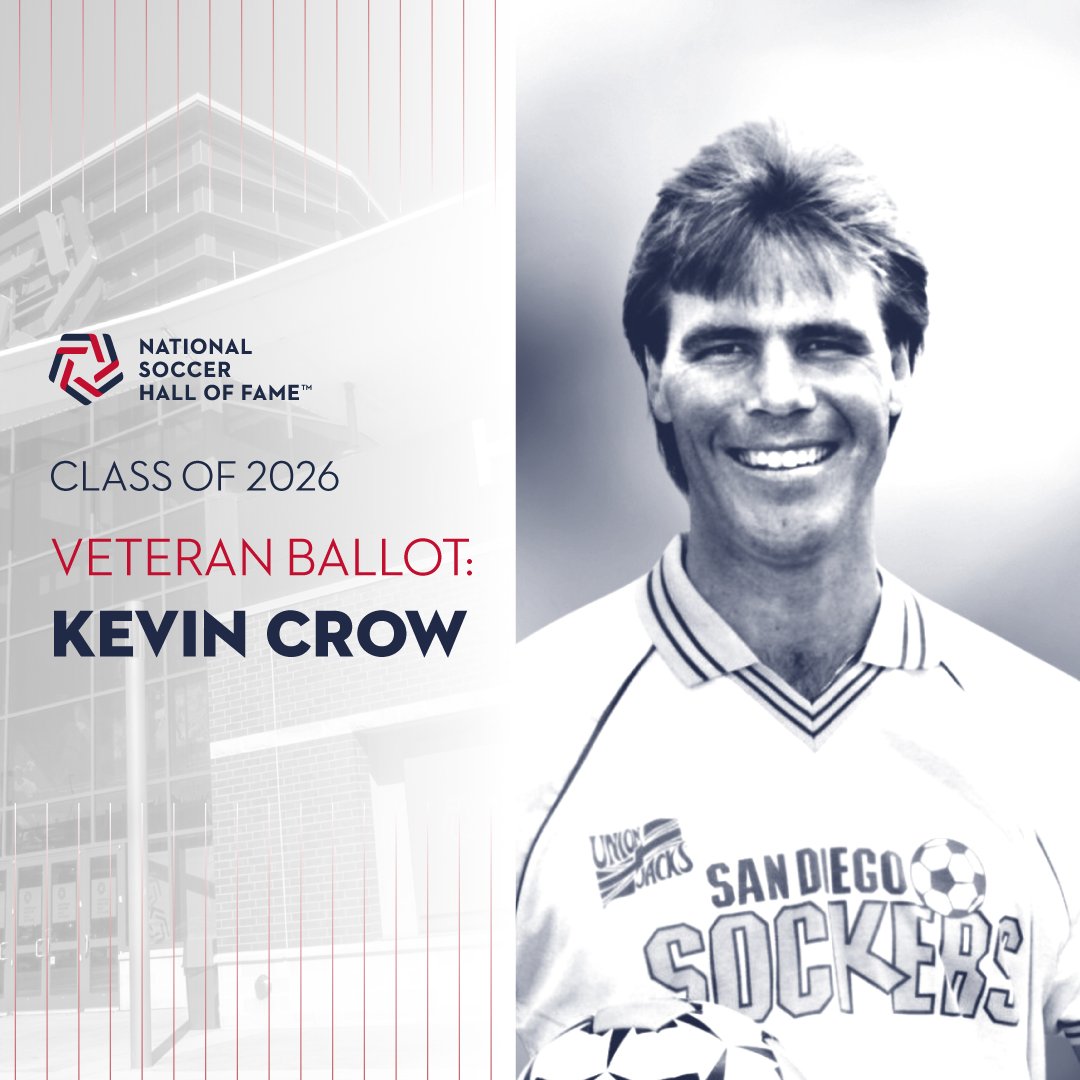 soccerhof's tweet image. One of the greatest to ever play in the Arena and a lockdown defender on the international stage.

Kevin Crow has been elected to the Class of 2026 and will be inducted on May 1, 2026 in Frisco, TX!