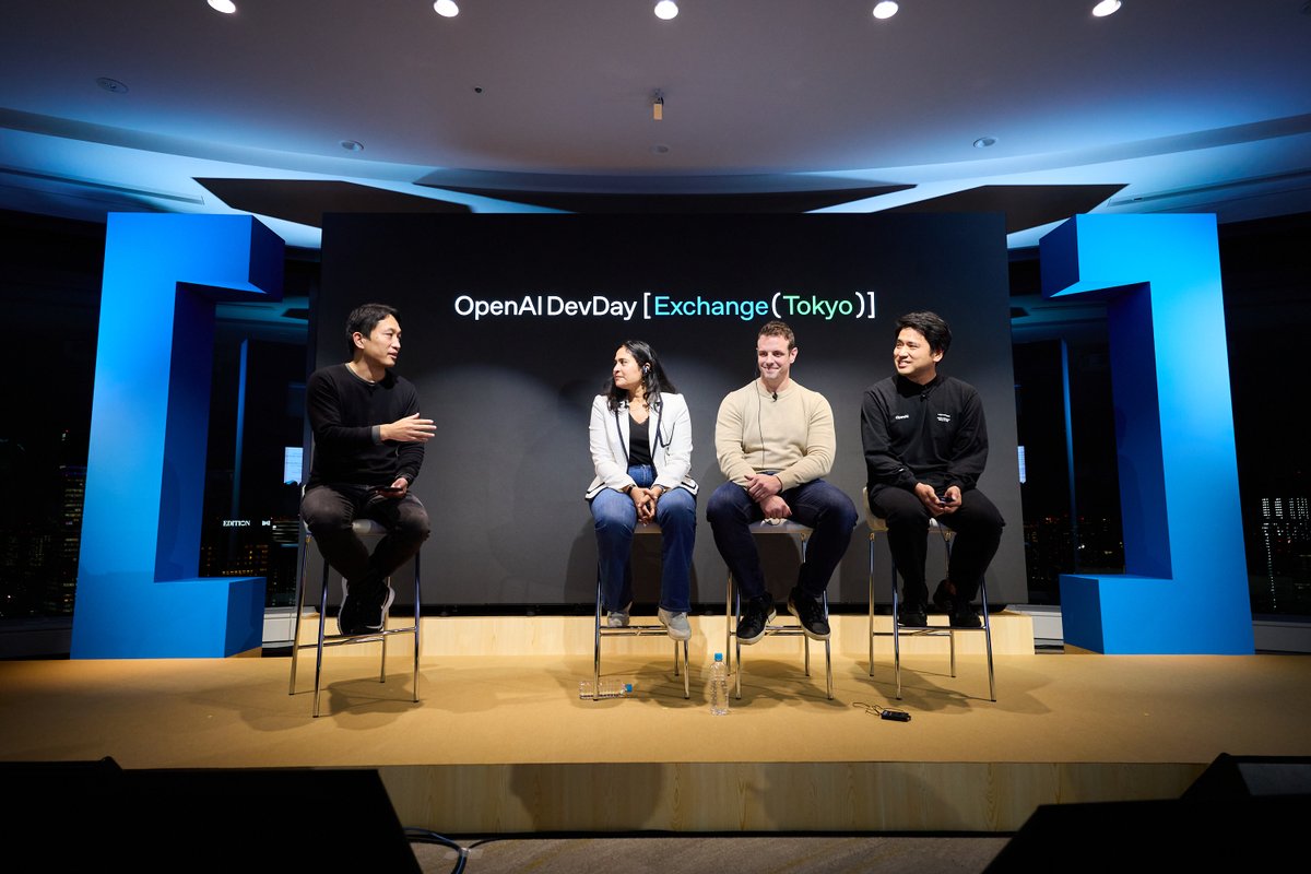 今週は OpenAI DevDay Exchange Tokyo という開発者向けのイベントを開催いたしました。参加くださった皆様、本当にありがとうございました！

グローバルチームの SDK 開発も継続していきますが、日本での活動も増やしていければと思います💪