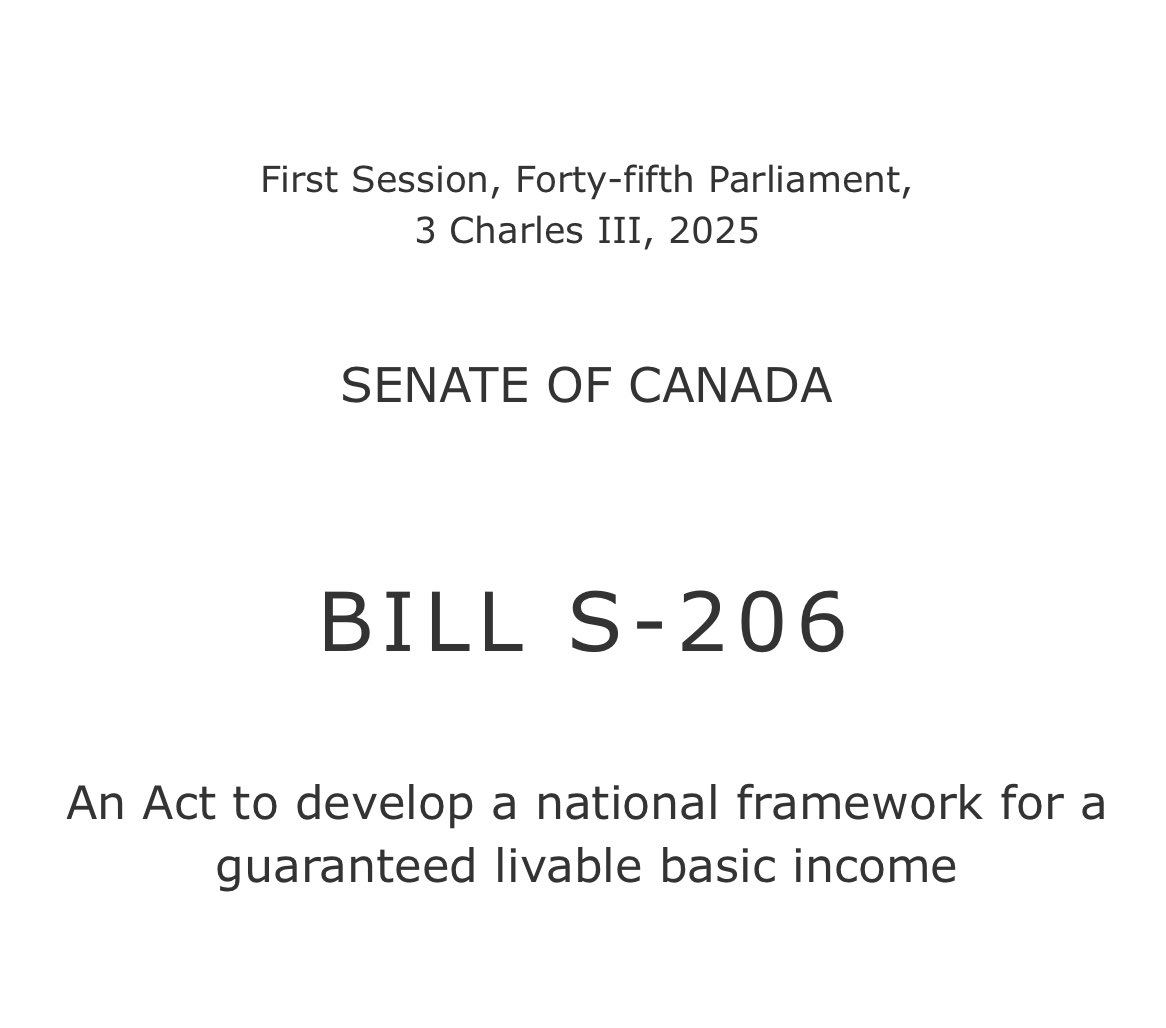 So Canada has introduced a Bill for Universal Basic Income.

You will see this across all nations very soon. The fiat system is collapsing and AI is going to drain many, many jobs. 

Their solution will be digital, programmable money that is issued based upon compliance.