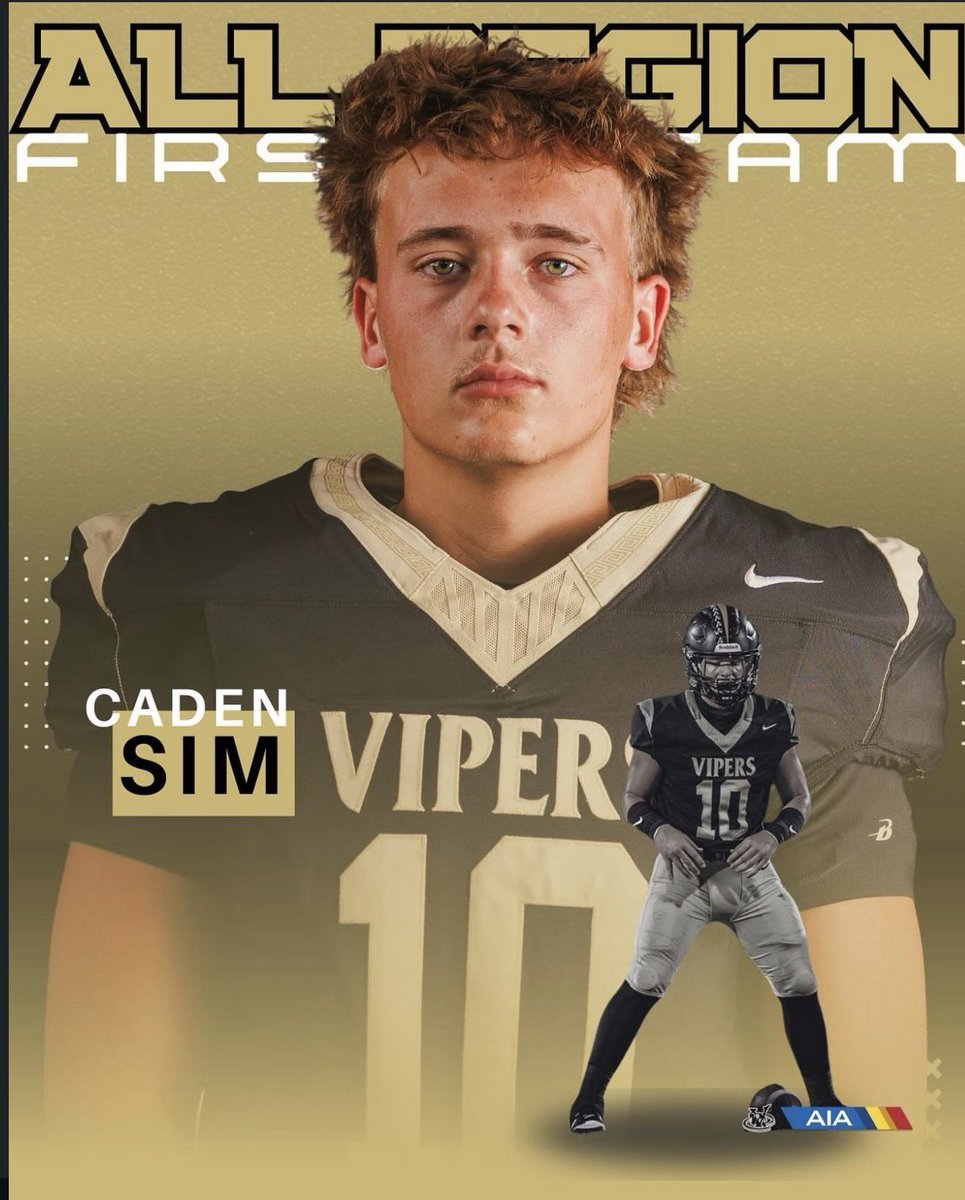 Absolutely blessed to receive 5A Desert west 1st all region long snapper!! Thank you to all the coaches that help me get to this point in my football career! <a href="/TurnerBernard1/">T</a> <a href="/coach_waldeck/">Coach Waldeck</a> <a href="/Davis44Shoot/">Brett Davis</a> <a href="/mateo_alicea/">mateo alicea</a> <a href="/Verrado_Vipers/">Verrado Viper Football</a> <a href="/Coach_Casper/">Coach Casey Casper</a> #AZelite