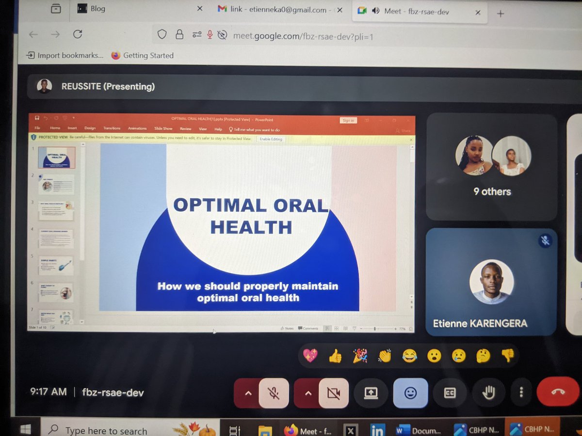 c_hpromoters's tweet photo. 1/2}At CBHP today, we attended a presentation focused on improving oral health. The presenters explained that around 80% of oral health issues can be prevented with proper hygiene habits.
#OralHealthIsTheMirrorOfOurGeneralHealth
 @informed_gens @MHDAlliance @chbrwanda @RBCRwanda https://t.co/psIHgJM0Td