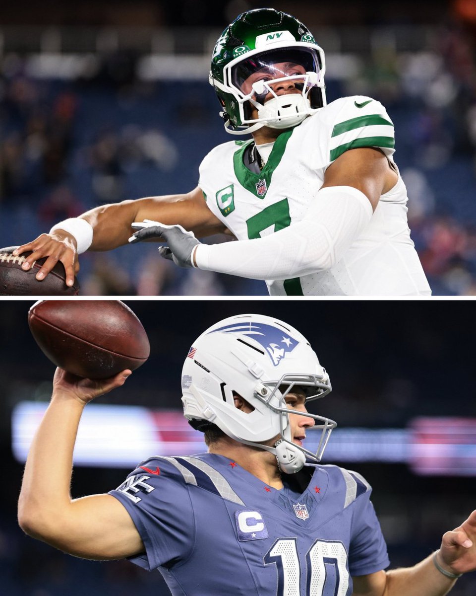 UnderdogNFL's tweet image. QB comparison at halftime

Justin Fields:
4/7
23 passing yards
63.4 passer rating
5-28-1 rushing line

Drake Maye:
14/16
140 passing yards
103.1 passer rating
2-5-0 rushing line