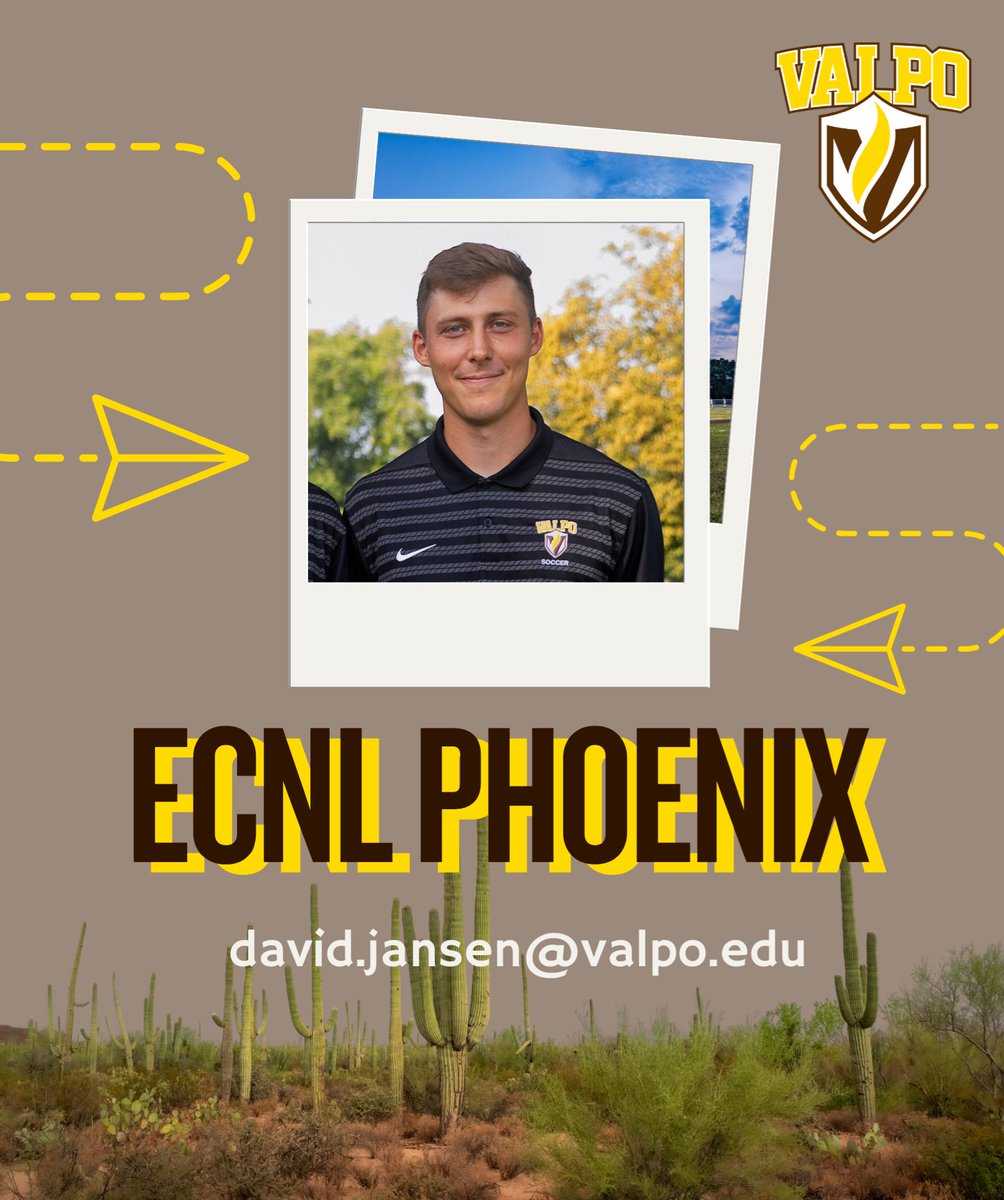 ValpoWSO's tweet photo. See you in the desert 🏜️ Coach David is off to @ecnlgirls Phoenix! Hope to see some future Beacons there 

#GoValpo #RollBeacs @valpoathletics https://t.co/Ft9PAFGGoN