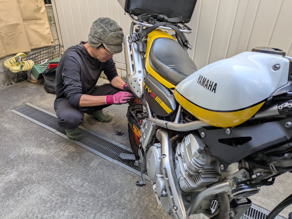 Post by きゃびぃ on X: バイク整備ヨシ！