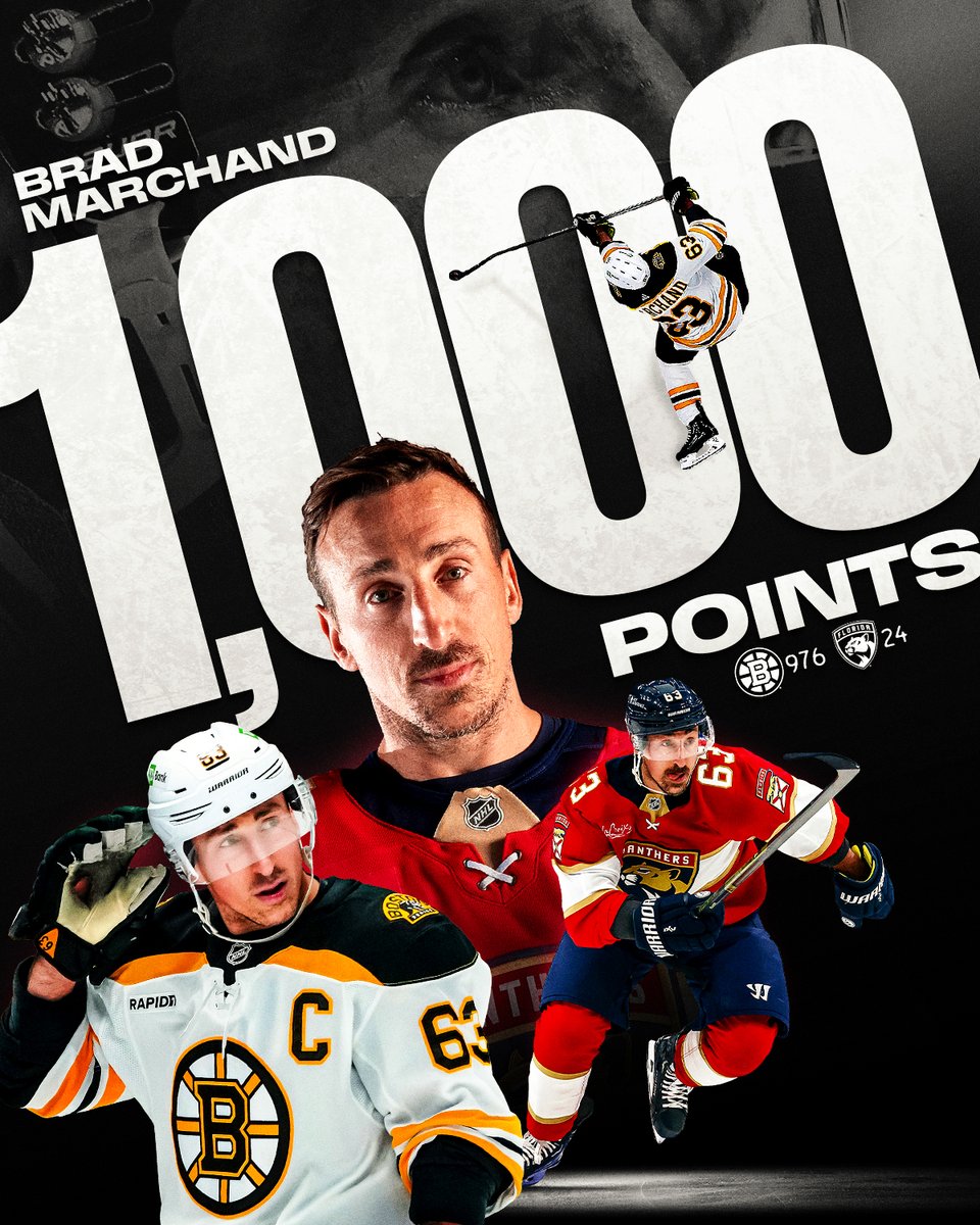 NHL's tweet image. 1,000 POINTS FOR MARCHY 😸