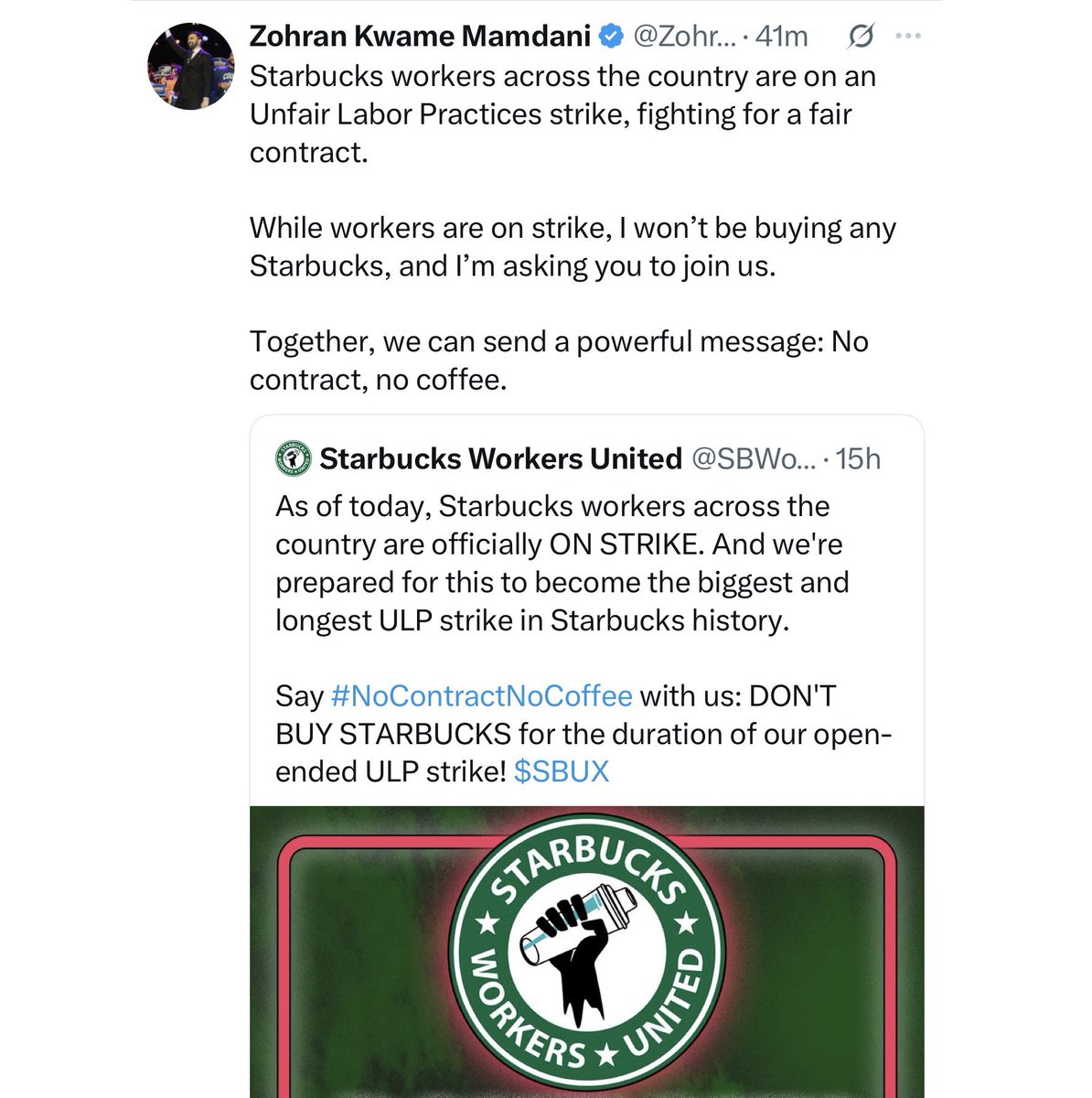 RobertMSterling's tweet image. The next mayor of NYC is boycotting a business with 200 locations in his city.

Good luck, New Yorkers.