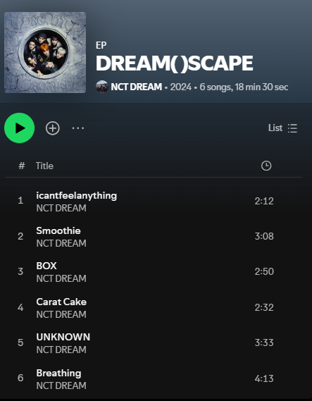 Menjelang /dreamies rilis mini album baru. 🩷

Apa lagu yang jadi top #1 kalian di 7DREAM latest mini album, DREAM()SCAPE?