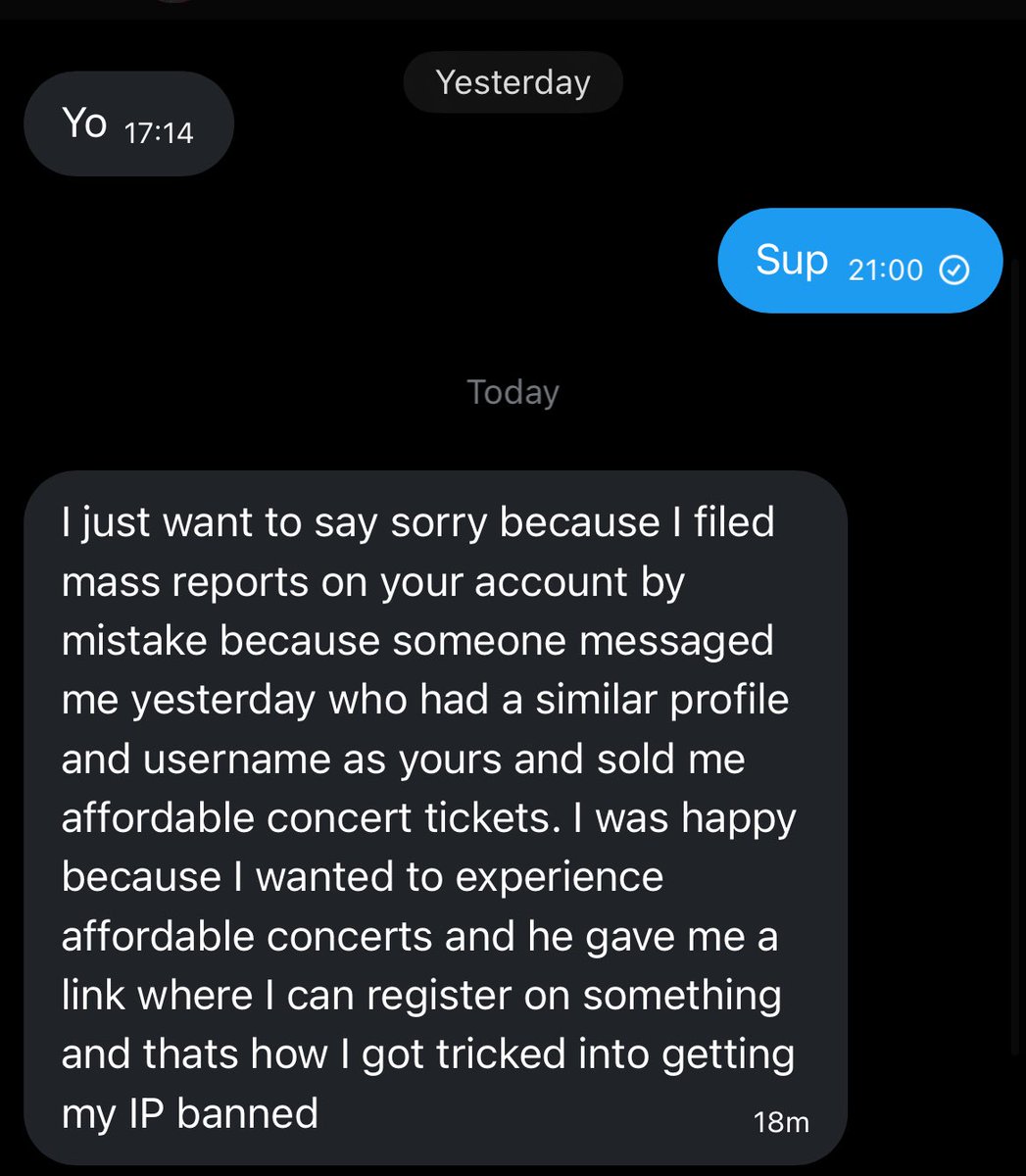 “profile similar as yours.”

Yes of course, the internet is absolutely flooded with pfps of 2000s AJ Styles. Totally understandable mistake 😭✌🏽