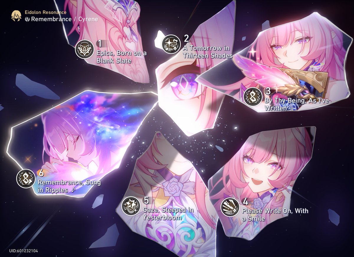 "The ending of the Flame-Chasers must be grand and spectacular."
                                💕  Welcome home Elysia 💕