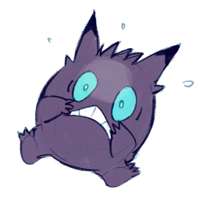 Here's a gengar that's just scared of ghost I call it Frangar (Frantic-Gengar)