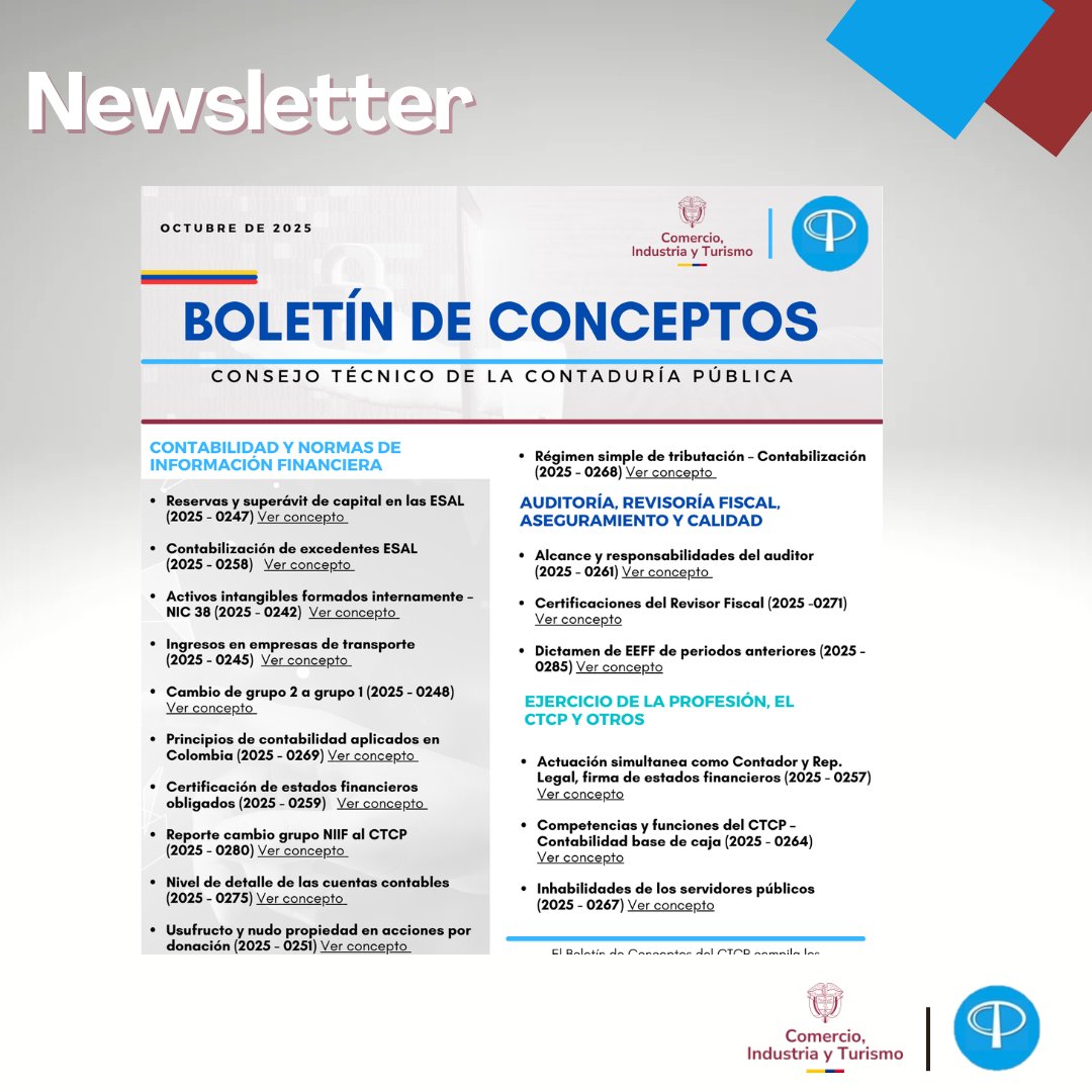 Consulta nuestro Boletín de octubre de 2025 en el siguiente enlace: 
bit.ly/4pfSqk1
#sostenibilidad #NIIF #contabilidad