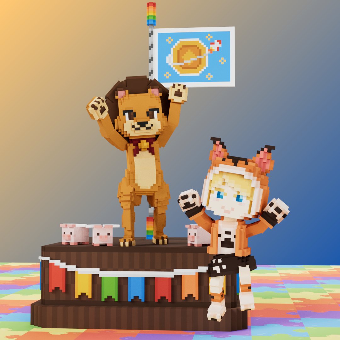 Reizalyn_VoxArt's tweet image. 🦁🐯✨
Made with @VoxEdit
Rendered using @ltrender3d
#VoxEditWeekly #VoxelArt #3D