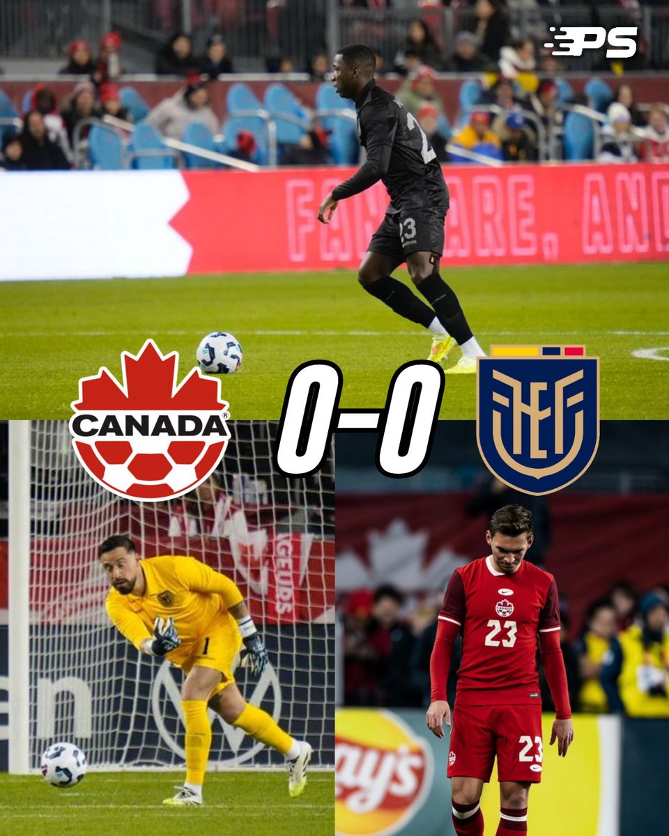 ¡MUCHO FRÍO, POCAS IDEAS!

#Ecuador 🇪🇨 sumó un nuevo empate, esta vez de visitante ante #Canada 🇨🇦. El próximo martes, los dirigidos por Sebastián Beccacece disputarán su 2do amistoso con Nueva Zelanda.

6' 🟥 A. Ahmed

#FechaFIFA