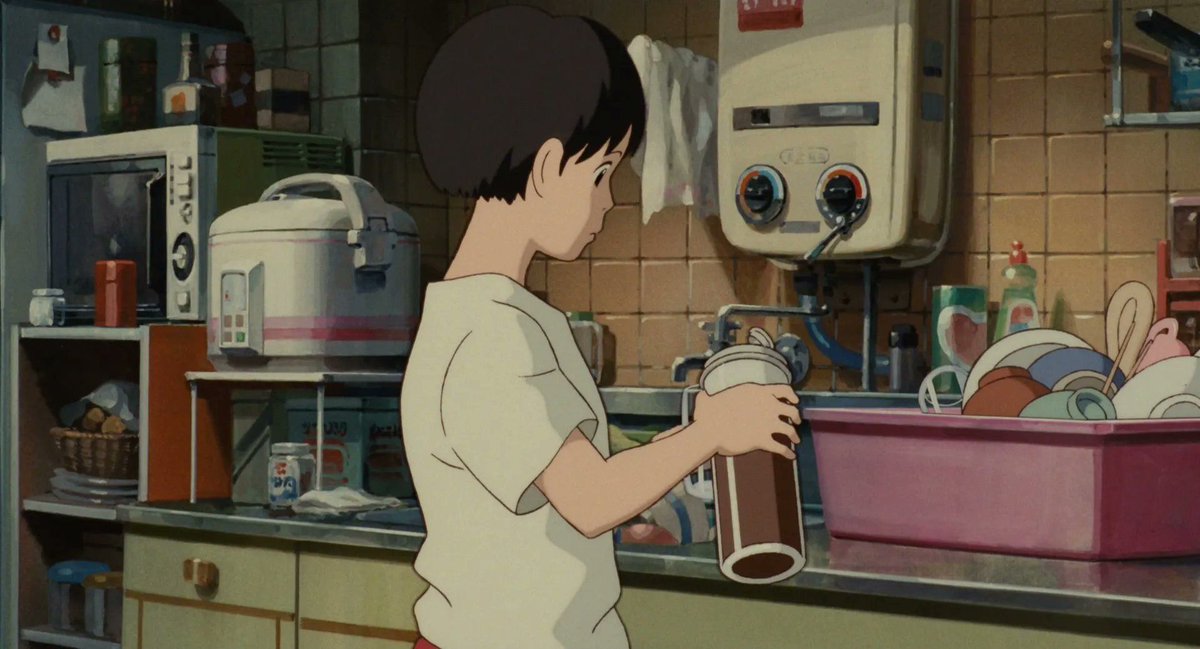 gen_ghibli's tweet photo. #EscenariosGhibli La casa de los Tsukishima, en 'Susurros del corazón' (Yoshifumi Kondō, 1995). https://t.co/Dmragalczd