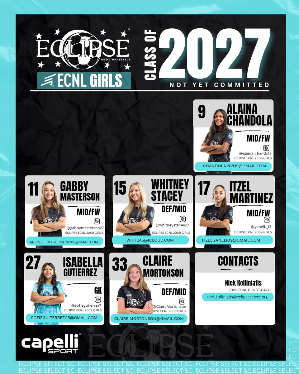 2009EclipseEcnl's tweet image. Coaches at #ECNLPHX come check out our uncommitted teammates!⬇️ @ECNLgirls @ImYouthSoccer @EclipseSelectSC