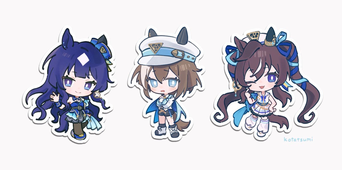 I drew some honses 💜🩵💙
#umamausume