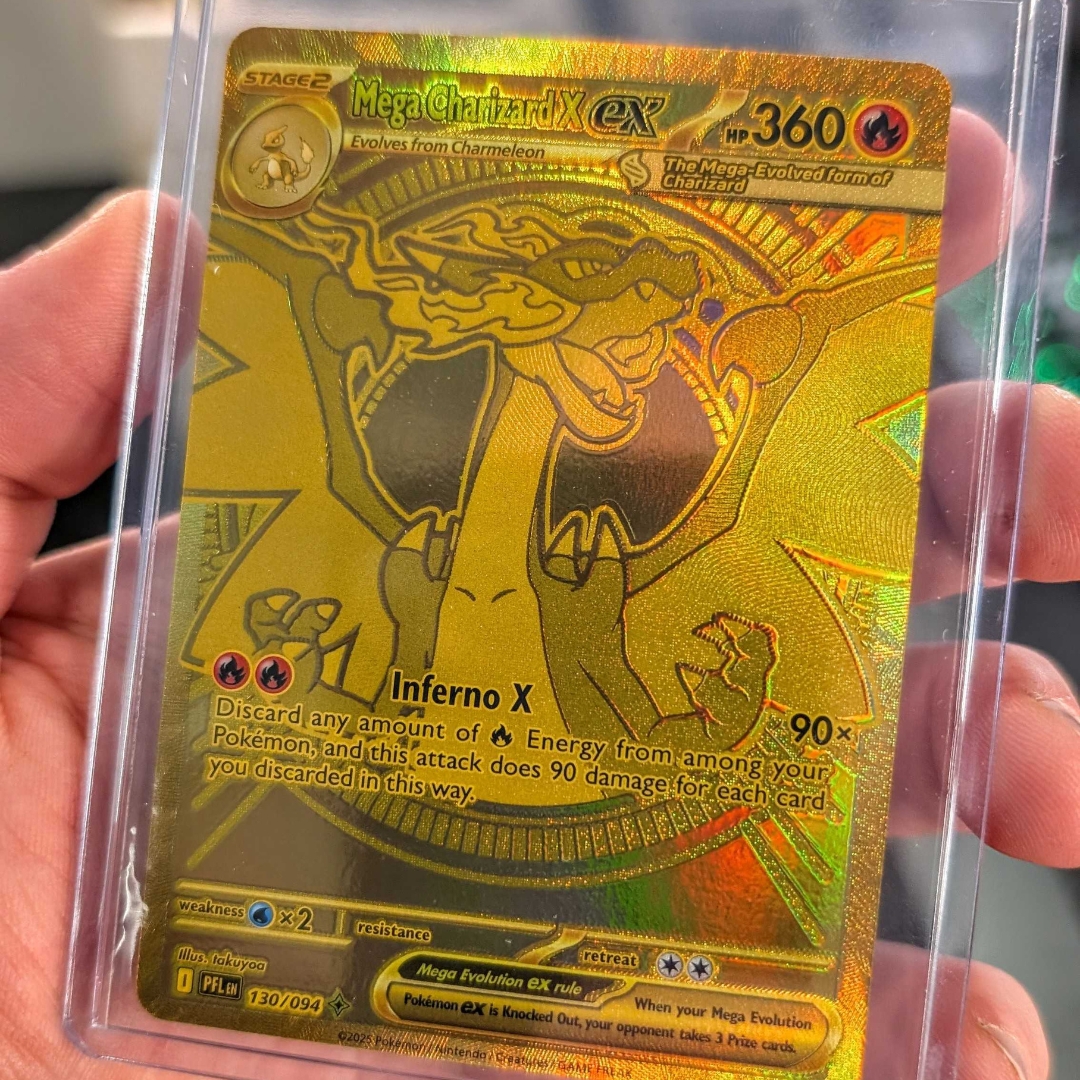 GOLD ZARD ALERT!  We did itpulled the NEW Gold Mega Charizard X EX  from Phantasmal Flames in our release night Pokmon breaks on @Whatnot The  fire dragon showed up and