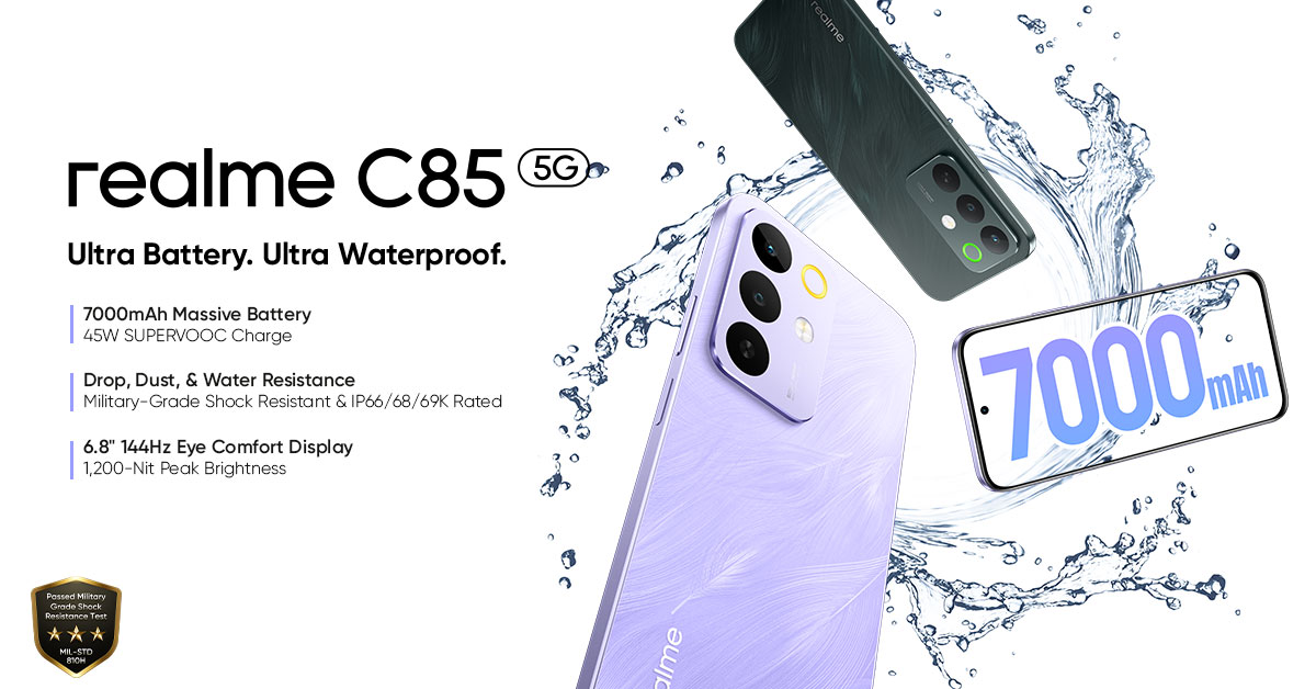 realme teases the new C85 5G — the first in the C Series with a huge 7000mAh battery, 45W SUPERVOOC charging, and 5G connectivity. 🚀
Launching Nov 20, 2025!
#realmeC85 #realmePH