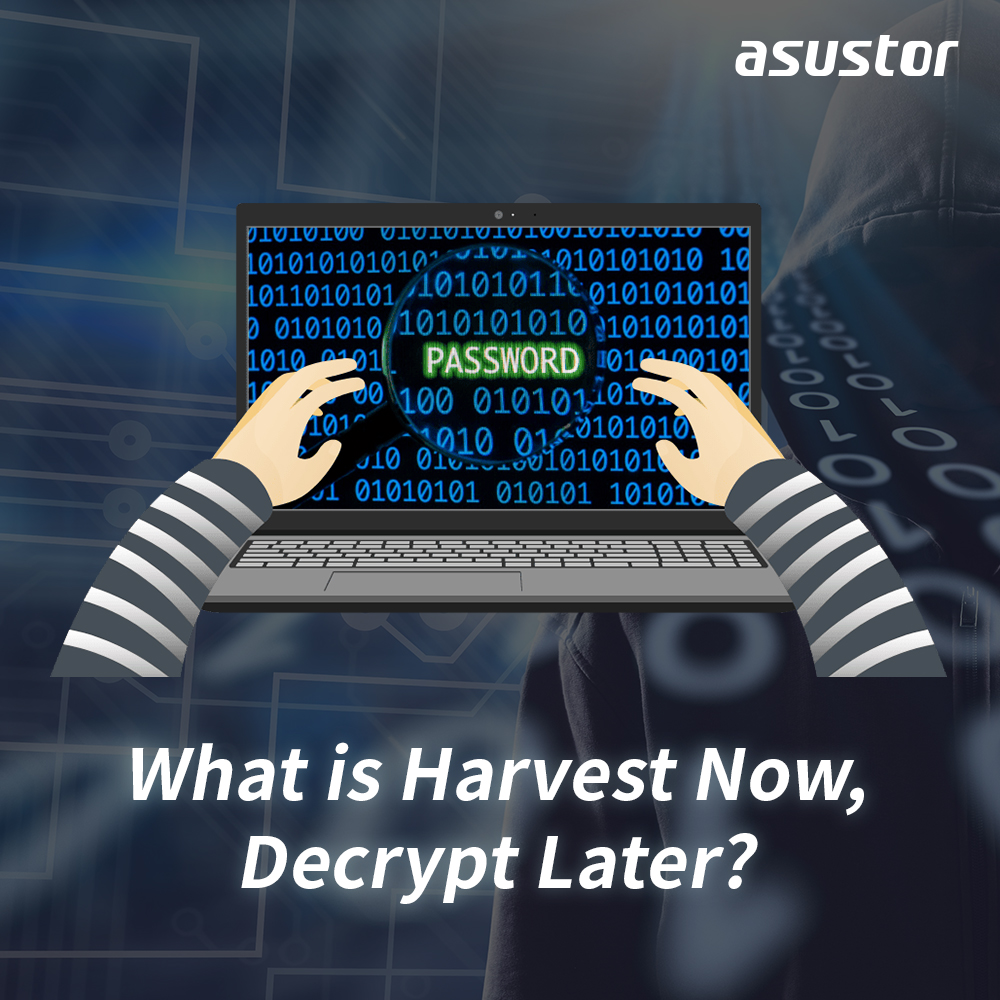 ASUSTORJapan's tweet image. ⚡ 量子コンピュータは現在の暗号を解読する可能性があります！

💀 ハッカーは「今盗んで将来解読する」攻撃で、暗号化データを今盗み、量子技術で後に解読します！

🛡️ ADMを5.1にアップグレードして、将来の量子脅威からデータを守りましょう！

#ASUSTOR #アサスター #NAS #セキュリティ #PQC #IT