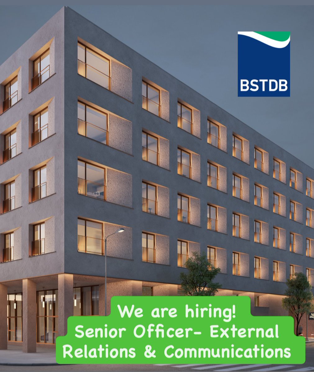 BSTDB's tweet image. We’re hiring! @BSTDB is seeking a Senior Officer, External Relations &amp;amp; Communications to support our international outreach, media engagement, and institutional visibility.
Ideal candidates should have 8+ yrs experience, proven expertise in institutional comms, strong writing…