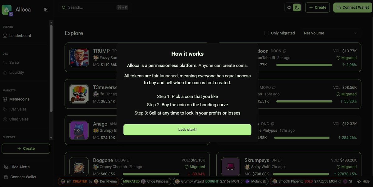 [2 in 1 airdrop + Whitelists]
ALLOCA TESTNET BETA IS LIVE 🚨

<a href="/alloca_xyz/">Alloca</a> has launched a campaign called The Alloca Trenches Campaign

🏆REWARDS
WL from 10 top Monad NFT projects
10 Fren Passes,
<a href="/molandaks_xyz/">Molandaks</a> GTD WL spots,
$ALLOCA airdrop and
$DAK airdrop 

✅What to do?
go to