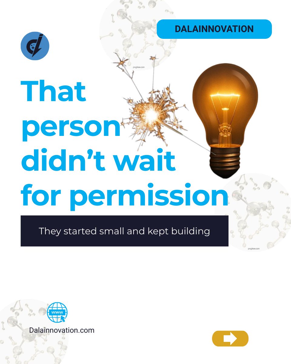 Dala_Innovation's tweet image. You don’t need a full blueprint — sometimes all you need is one bold insight and the courage to build around it.
Every big movement starts with a spark. ⚡️
#MakeItHappen #FutureIsTech #DalaInnovation