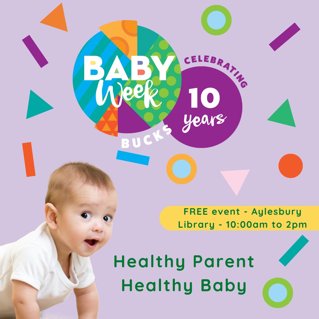 🎉 It's Bucks Baby Week!
Parents with children aged 0-5 &amp; parents-to-be join us today at Aylesbury Library, 10am-2pm for free activities, expert advice, &amp; local support to help you give your little one the best start in life. No need to book – just turn up orlo.uk/L542E