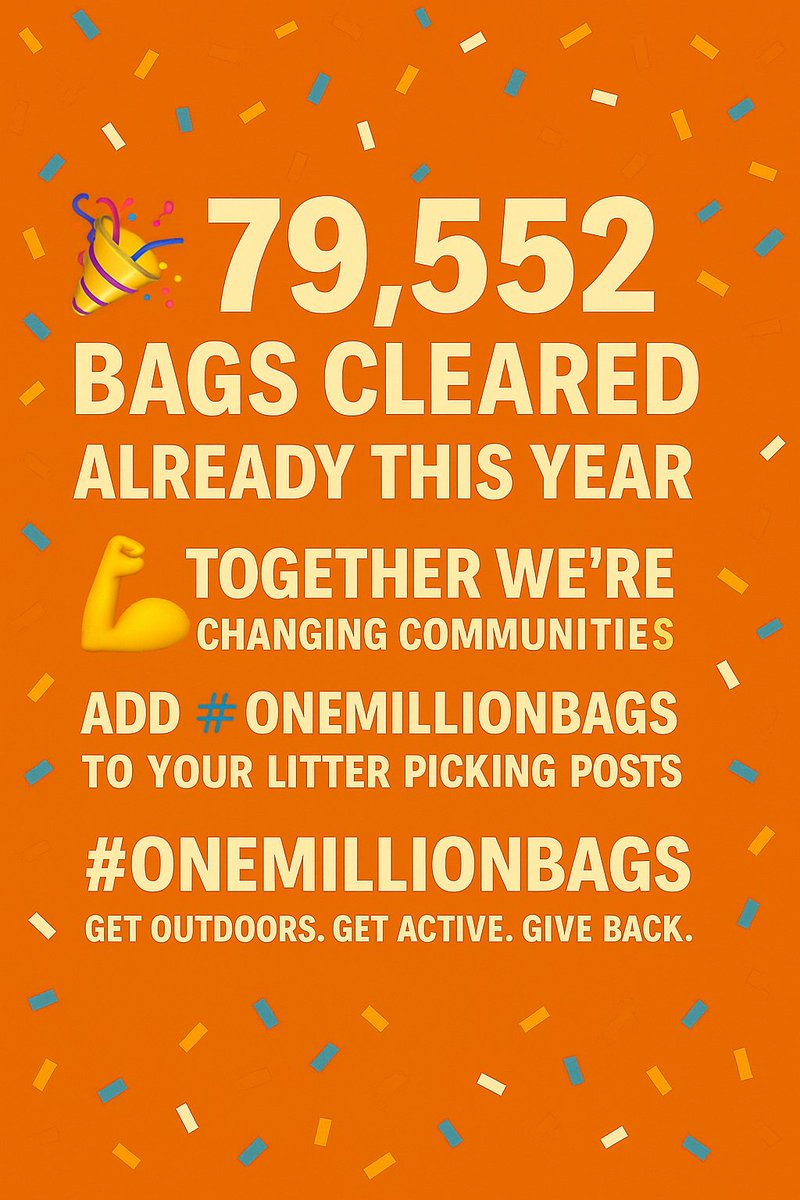 markrowlands569's tweet image. 💥 79,552 bags cleared! 💥

Huge shoutout to everyone getting out, getting active and making a difference.🌍

Keep sharing your litter picks, and don’t forget #OneMillionBags so we can celebrate your wins! ✨

#LitterPicking #CommunityPower #TakeAction #CleanerStreets #Plogging