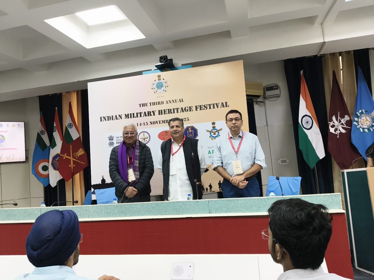 USIofIndia's tweet image. Session underway at #IMHF2025 on The Foundations of India’s Strategic Autonomy.Speakers explore nonalignment vs strategic autonomy, their evolution, India’s pragmatic choices, and Nehru’s core contributions.Panel: Prof Aditya Mukherjee, Kallol Bhattacherjee,Mod: Amb TCA Raghavan.