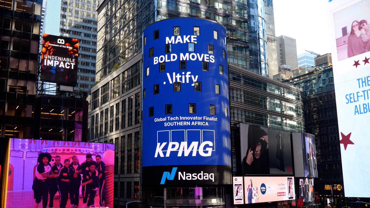 Altifyinvest's tweet image. From South Africa to the Global Stage 🌍 

After being named KPMG Tech Innovator of Southern Africa, Altify is proud to represent the region at the #GlobalTechInnovator finals in Lisbon at Web Summit.

It’s been an incredible experience — and seeing Altify up in Times Square was…