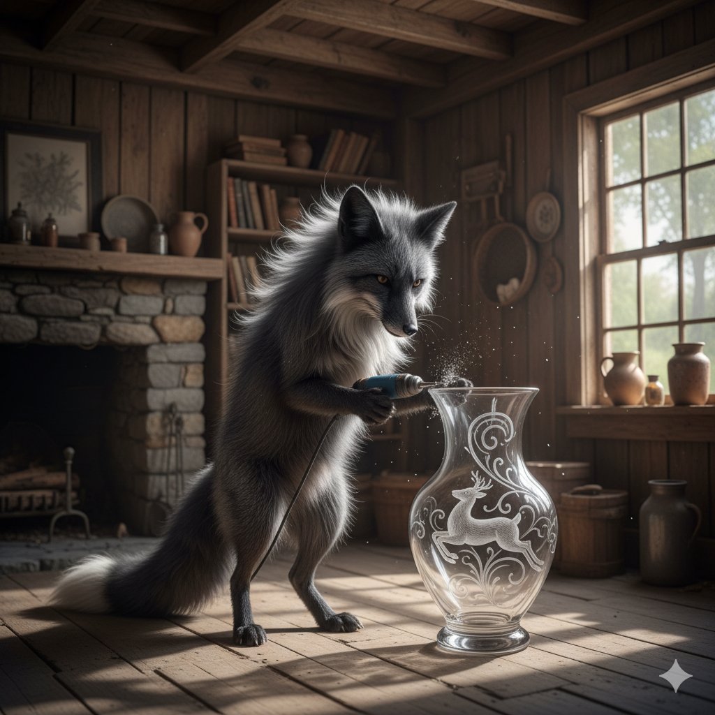 The decision has been made! ☺️🦊Yesterday I forwarded my resignation. From 18. December I will be free to fully commit to creativity, art and glass engraving. That's the day when my long waited journey begins. I'm finally happy in my heart and motivated. Just looking which ideas