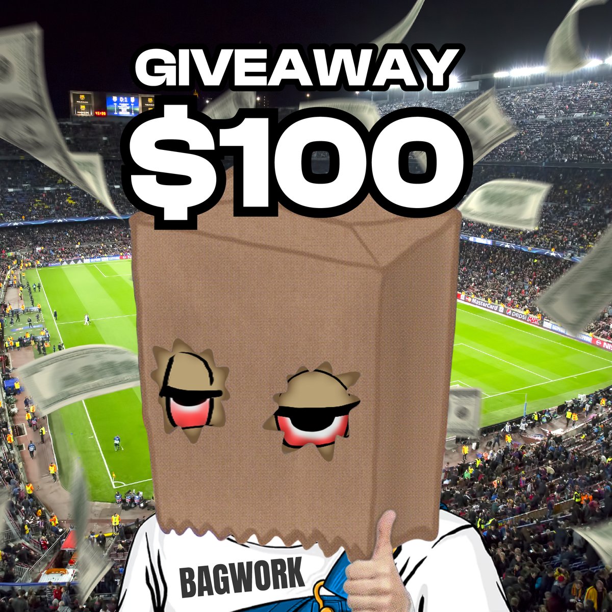 💰 Giveaway for $BAGWORK community 💰  
$100 → 10 lucky winners

How to join:  

✅ Follow: <a href="/Jermal098/">Jermal</a> &amp; <a href="/DaveDropsGems/">Mike ($Bagwork)</a> 
✅ Join: x.com/i/communities/…
✅ Like + RT + drop SOL addy

Ends in 48h ⏰

CA: 7Pnqg1S6MYrL6AP1ZXcToTHfdBbTB77ze6Y33qBBpump