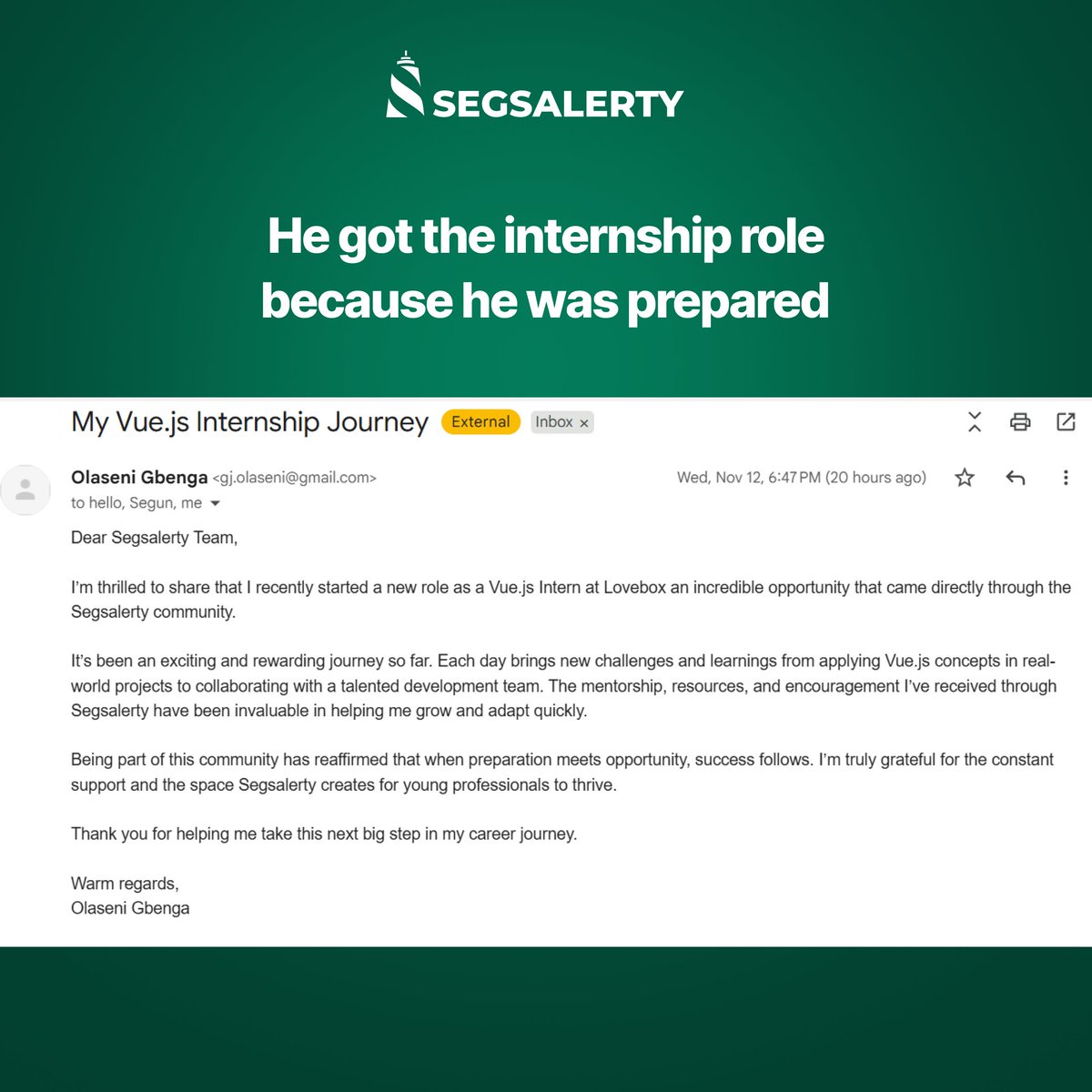 Segsalerty Talent Support tweet media