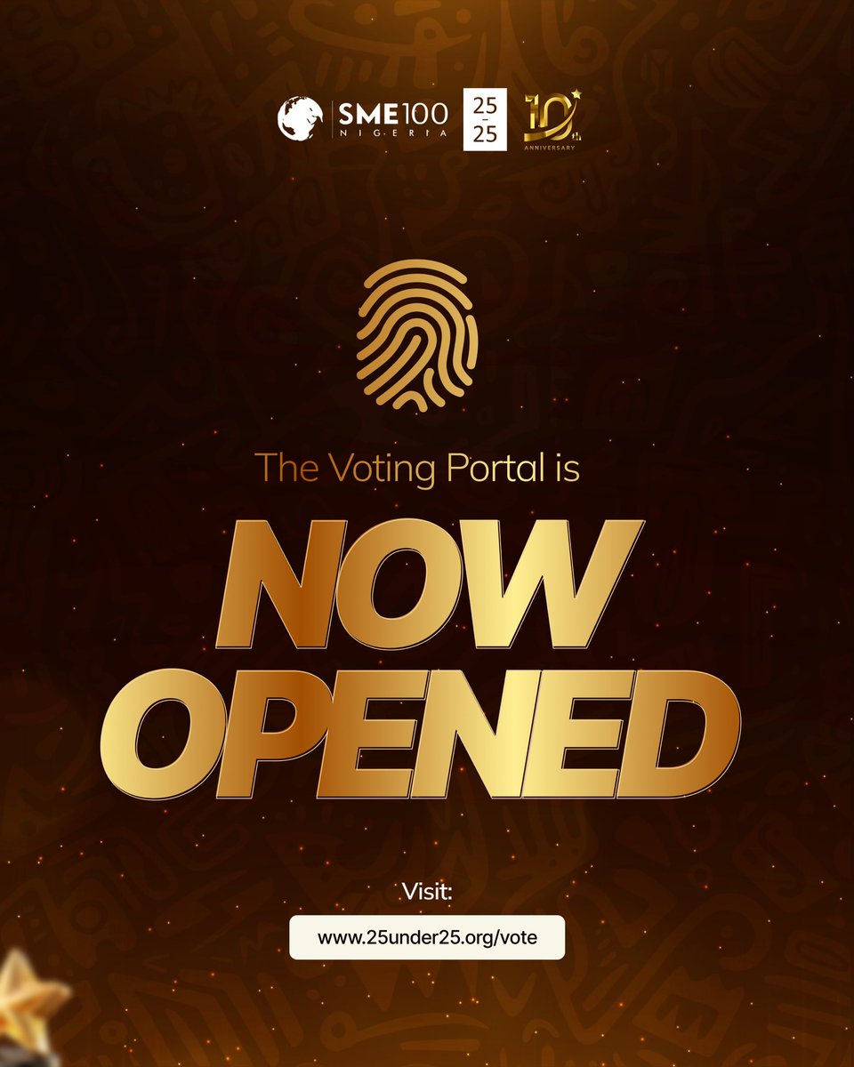 The voting portal is now OPEN!

You can vote once every 24 hours per device.

Go support your favourite nominee!

25under25.org/vote