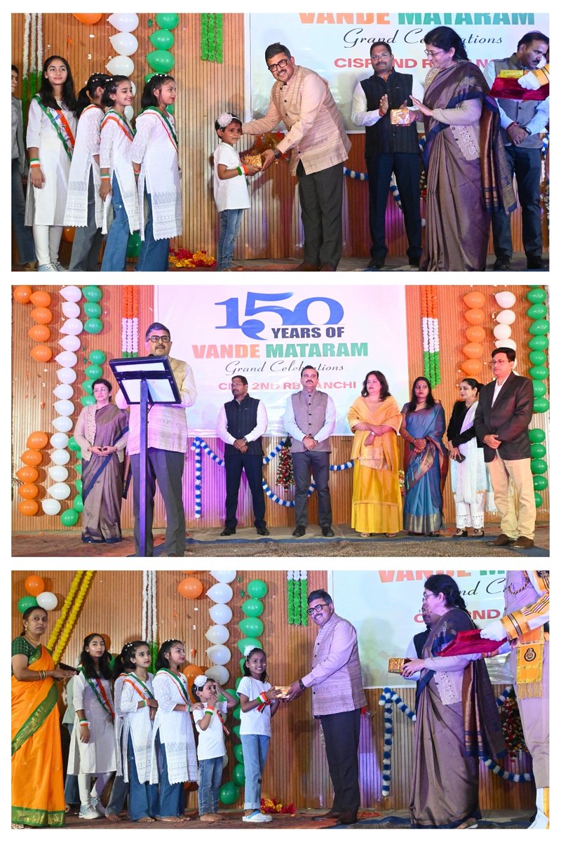 CISFEast's tweet image. CISF Eastern Sector celebrated 150 years of “Vande Mataram” through vibrant cultural programs. Shri Deepak Verma, IG Eastern Sector, attended as the Chief Guest and appreciated the spirit and participation.
#CISF #VandeMataram150 #CulturalCelebration @CISFHQrs