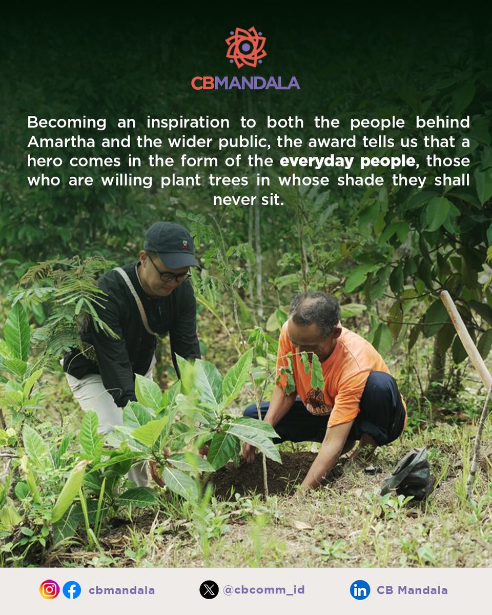 Some heroes plant trees instead of chasing praise. 🌿
Amartha recognizes Mbah Sukoyo for decades of guiding Dusun Krecek toward an environmentally aware future.
Grassroots efforts like his keep communities resilient.
#PRagency #CBMandala #LifeasPR #CBstories