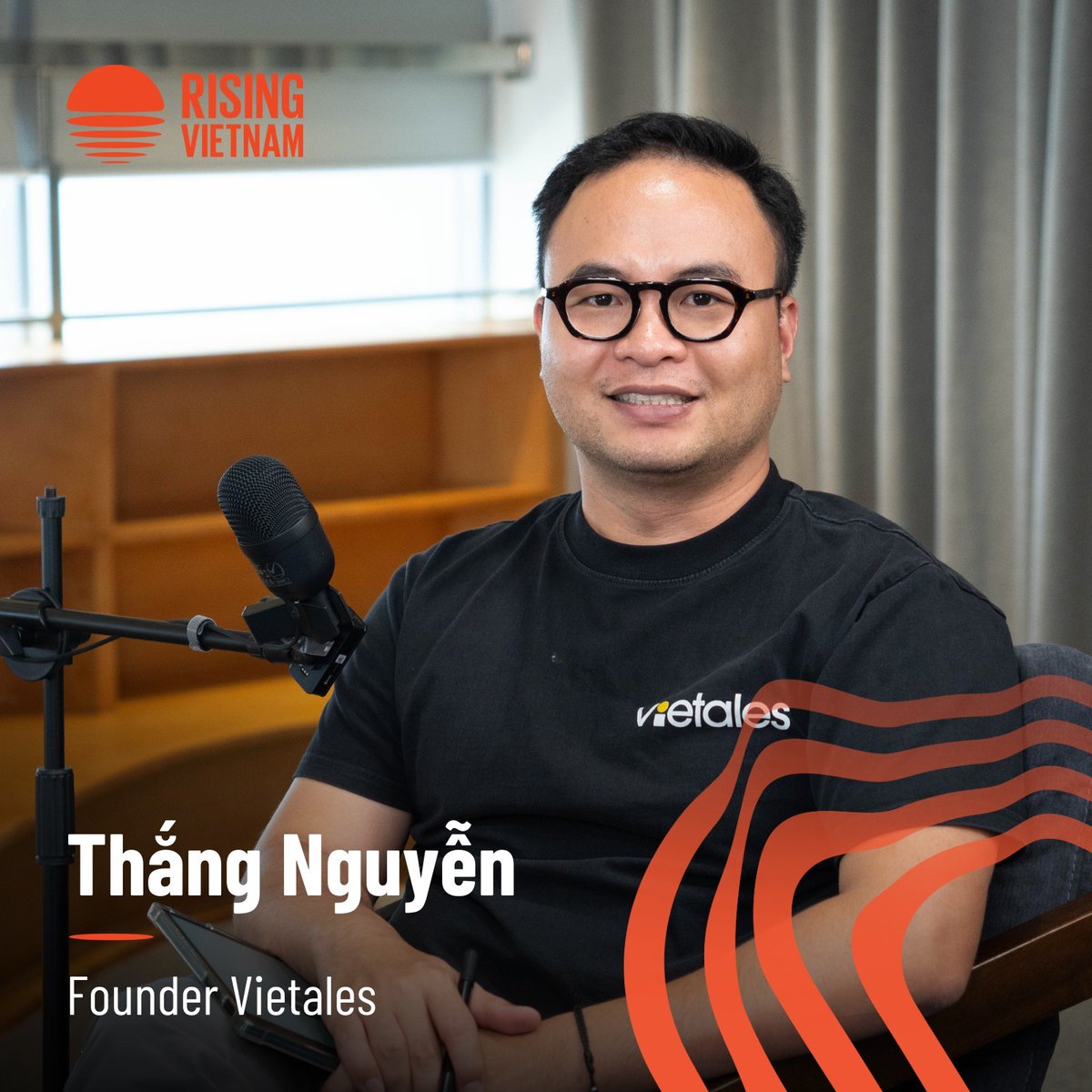 Vietales' Founder Thắng Nguyễn on <a href="/RisingVietnam/">RisingVietnam</a> Tonight!
Vietnamese culture has the material, but how do we make the youth care? 🤔

@Vietales_Official's Thắng Nguyễn recognized this! His platform turns cultural narratives into accessible, emotional experiences—from podcasts