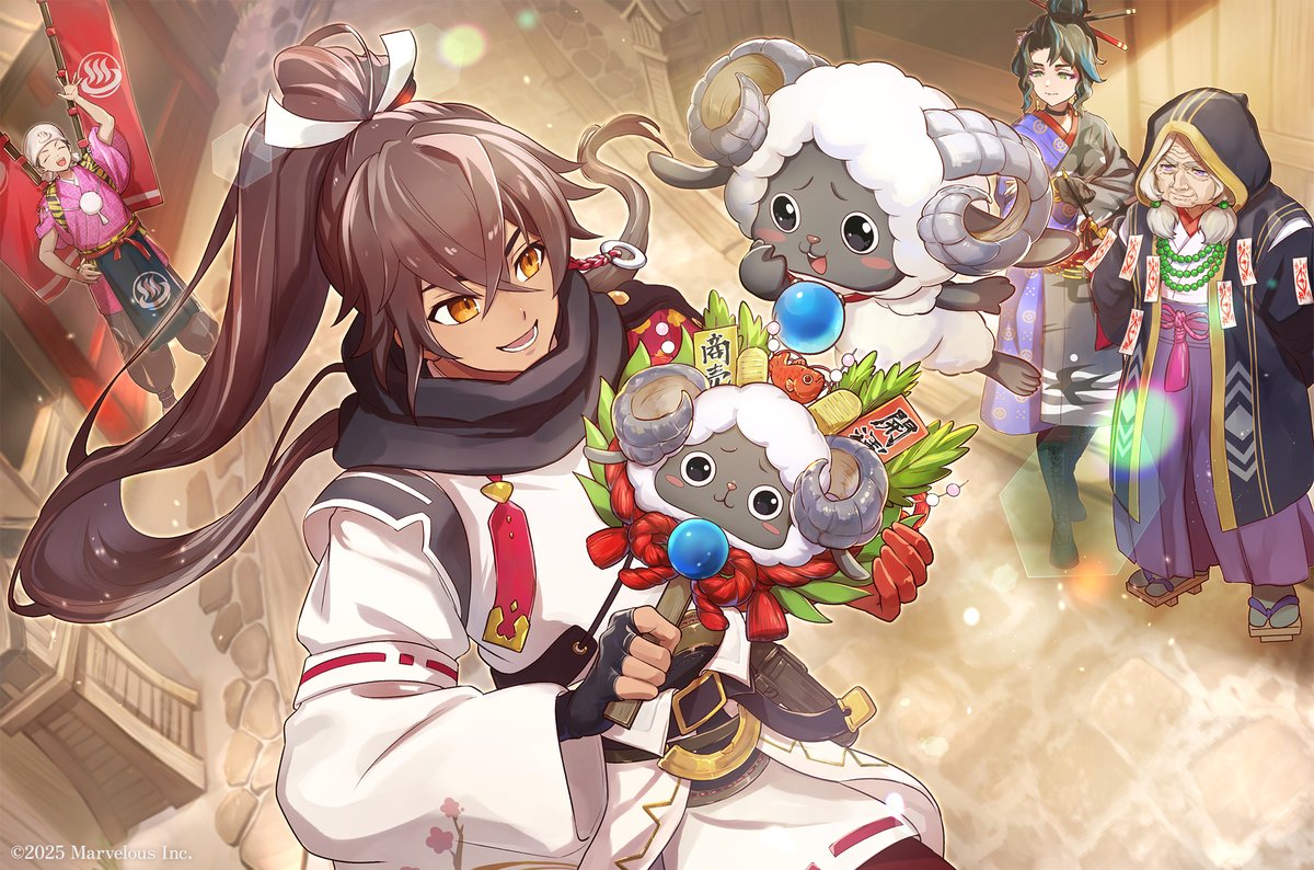 RuneFactory_PR's tweet image. 🌸#龍ファク SNS限定イラスト公開🌸

今日は #酉の市 をテーマに
夏の里のイラストをお届けします！

モコロン熊手をもって
来年の夏の里の商売繁盛をお祈り…🐉👏

みなさまからの #龍ファクアート も募集中です🌸

#RuneFactory #ルンファク