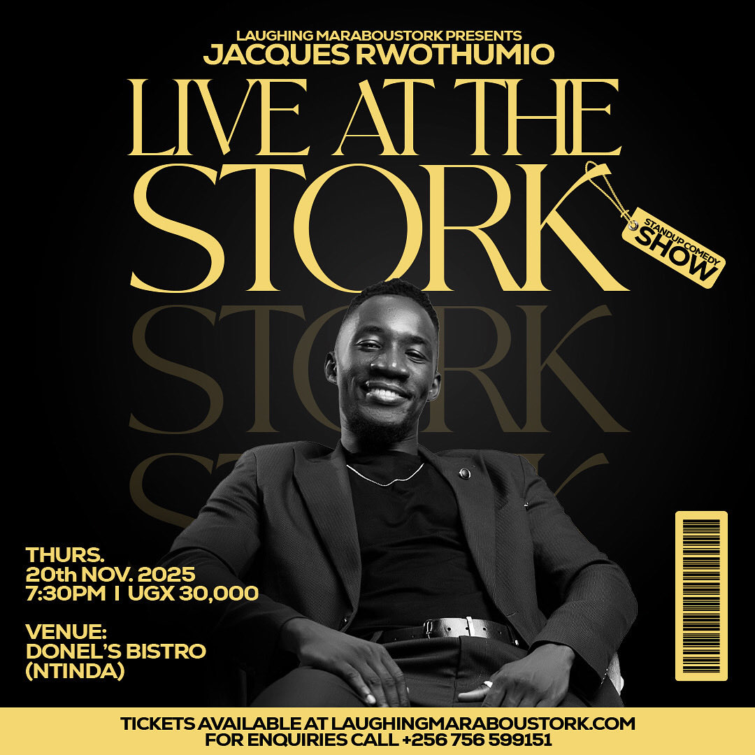 The Alur from Zombo, <a href="/jacquesrwoth/">Jacques Rwothumio</a> returns with another scintillating performance Live at The Stork on 20th Nov at Donel’s Bistro (Ntinda). Tickets at laughingmaraboustork.com