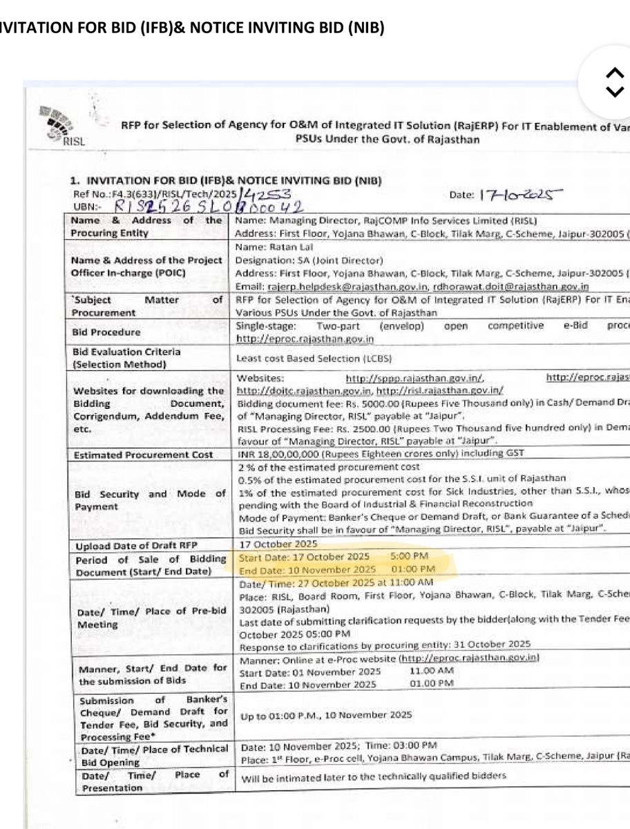 PoojaGu41210010's tweet image. 14 की लास्ट डेट का erp भी है risl का, RTPP कौन मानता है #पर्ची सरकार में