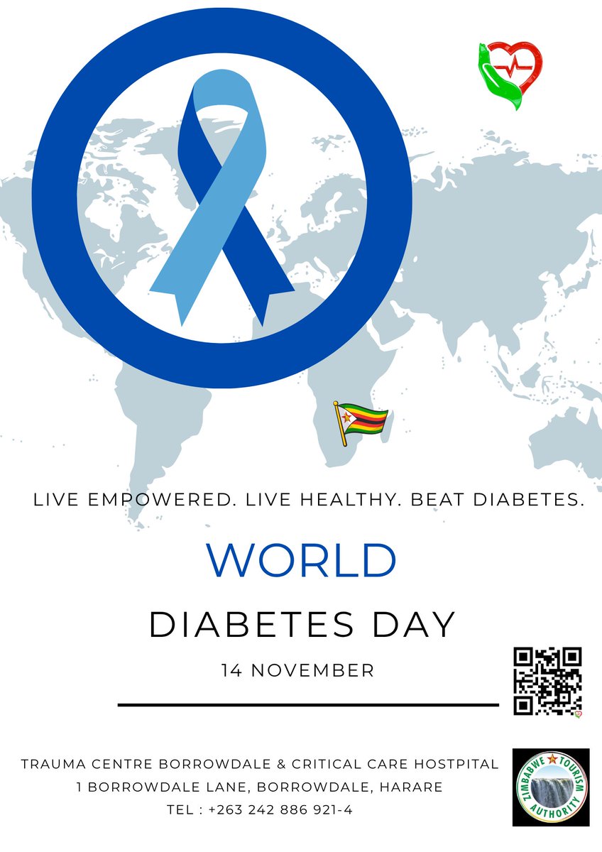 World Diabetes Day 2025
#diabetes #diabetes2025  #stayhealhty #HealthyLiving  #healthylifestyle  #HealthyEating  #HealthyHabits #Zimbabwe  #harare #DestinationZimbabwe #Medical #doctor  #nurses  #tourism  <a href="/ZtaUpdates/">Zimbabwe Tourism Authority</a> <a href="/doksolanki/">Dr Vivek Solanki 🇷🇸</a>  <a href="/MOTHI_ZIMBABWE/">Min of Tourism and Hospitality Industry Zimbabwe</a>  <a href="/DoctorsWomen/">Zimbabwe Women Doctors Association</a>