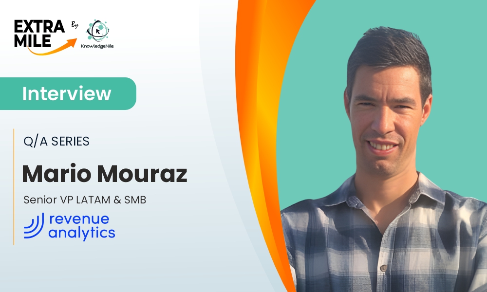 KnowledgeNile's tweet image. In the newest Q&amp;amp;A session of #ExtraMile by @KnowledgeNile, Mario Mouraz, the Senior VP LATAM &amp;amp; SMB at Revenue Analytics, joined us. 

Click here now: bit.ly/3WVBGSU

#RevenueManagement #RMS #Interview #Hospitality #KnowledgeNile #RevenueAnalytics