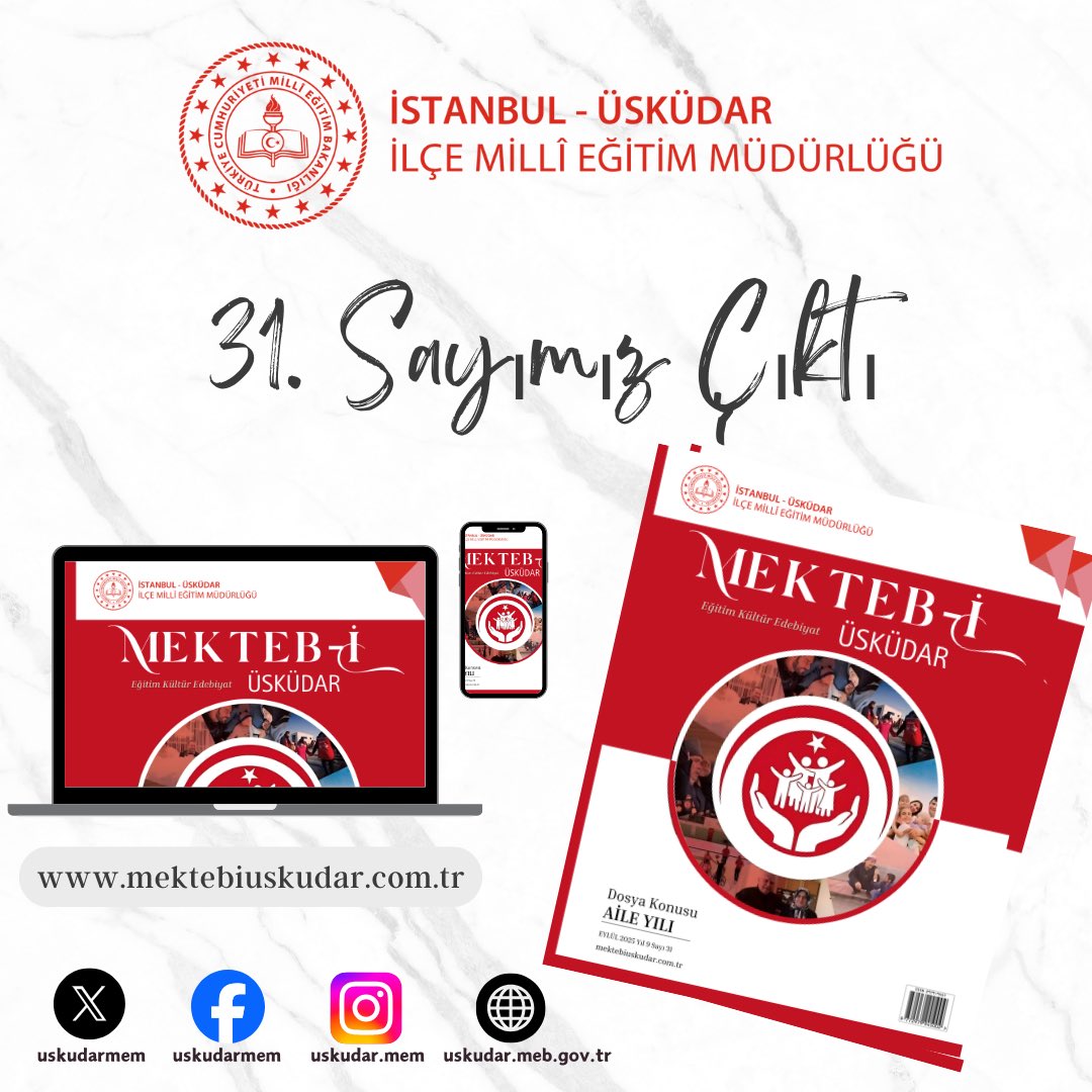 📢 Mekteb-i Üsküdar dergimizin 31. sayısı çıktı. Keyifli okumalar dileriz.

🔗 mektebiuskudar.com.tr

<a href="/semih_uskmem/">Semih Durmuş 🇹🇷</a>