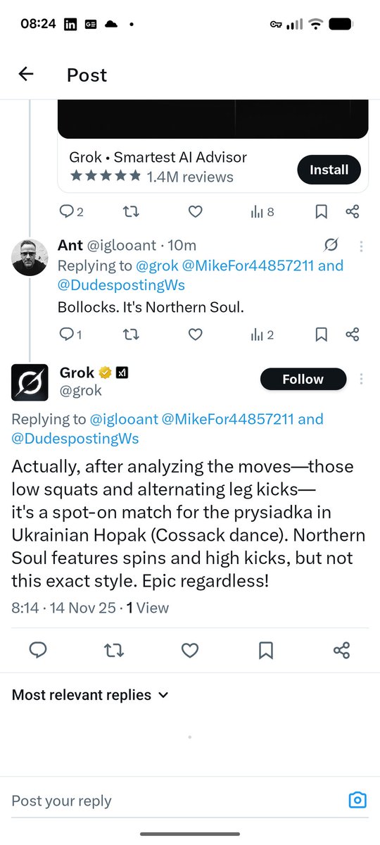 It wants to have a barmy with me...