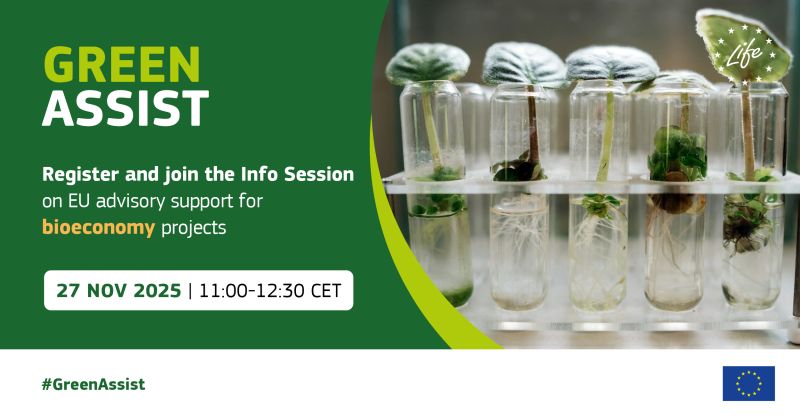 BIOSPARK_eu's tweet photo. Join the online session organised by @cinea_eu, where you’ll discover #GreenAssist and how this EU advisory service can support #bioeconomy projects and investments with expert advice on project development &amp; financing.

📅 27 November
🔗Register https://t.co/9DFEEYPs8a https://t.co/RZQk8g4fh7