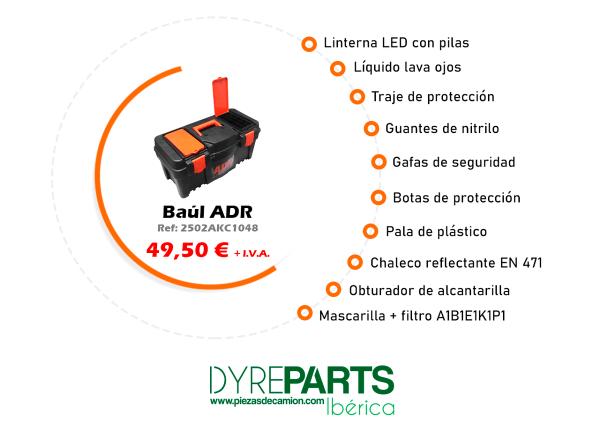 DyreParts's tweet photo. 🤔🔎¿Necesitas un kit de equipamiento para mercancías peligrosas?
En #DyreParts Ibérica disponemos de este baúl #ADR.
Visita nuestra tienda online 👉 https://t.co/A2FlHwGiKM o contacta con nosotros.
#mercancíaspeligrosas #kitADR #equipamientoADR https://t.co/E2d8DXBS5l