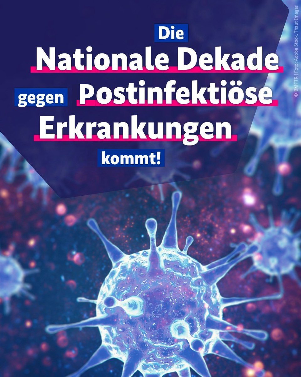1) 🇩🇪 Some really good news! Germany plans to invest half a billion euros in research on diseases such as ME/CFS and Long Covid.

They are calling it "The National Decade Against Post-Infectious Diseases"